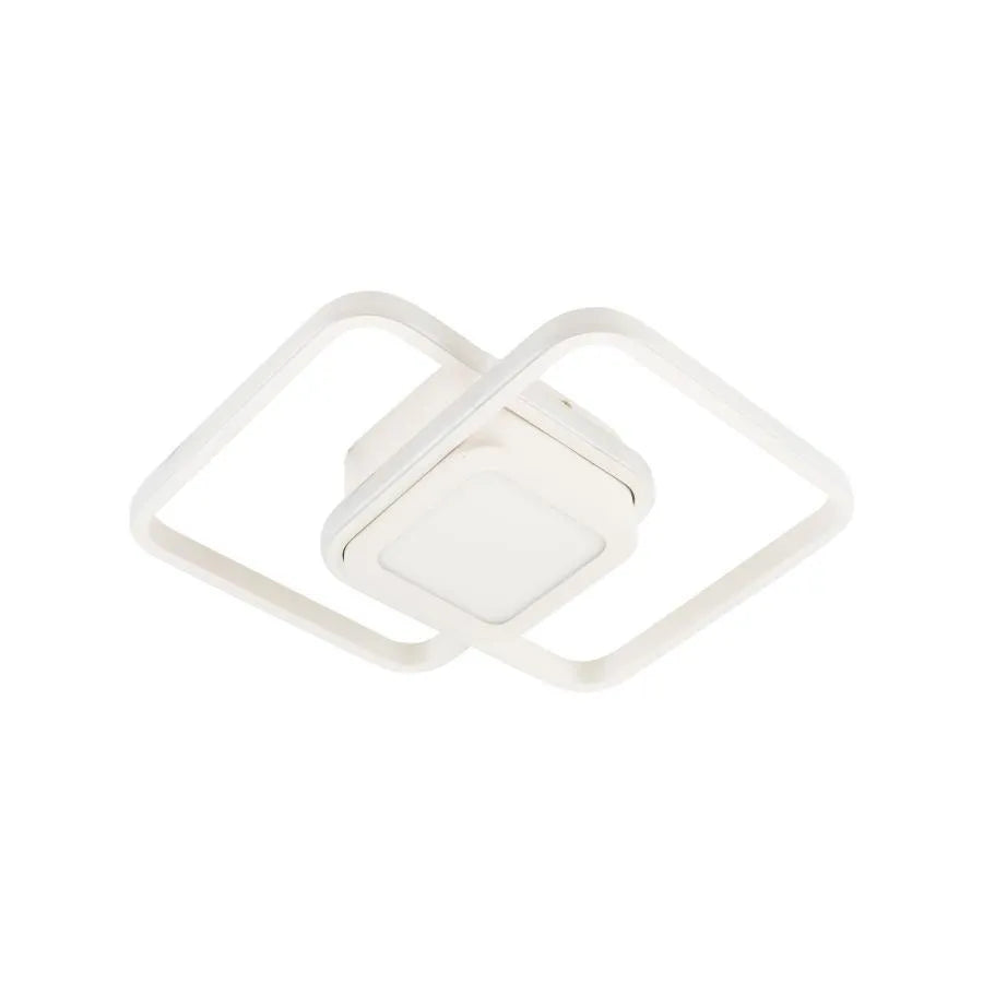 Lustre LED DUOFORM 21W, 3 Carrés, Lumière Froid/Chaud/Neutre, Blanc