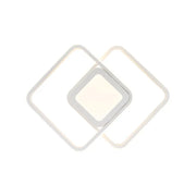 Lustre LED DUOFORM 21W, 3 Carrés, Lumière Froid/Chaud/Neutre, Blanc