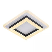 Lustre LED MODERNE 25W, Longueur 20 cm, Carré, Lumière Froid/Chaud/Neutre, Noir