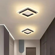 Lustre LED MODERNE 25W, Longueur 20 cm, Carré, Lumière Froid/Chaud/Neutre, Noir