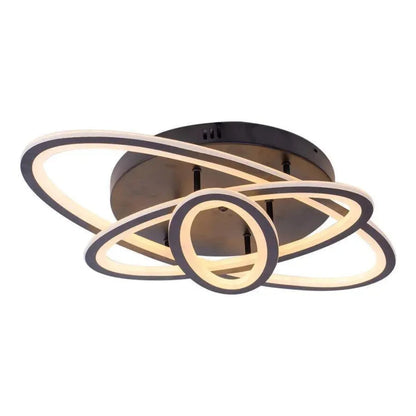 Lustre LED avec télécommande TIANA 83W, 3 Ellipse, Lumière Froide/Chaude/Neutre, Dimmable, Noir
