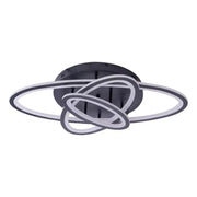 Lustre LED avec télécommande TIANA 83W, 3 Ellipse, Lumière Froide/Chaude/Neutre, Dimmable, Noir