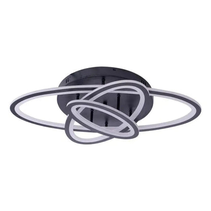 Lustre LED avec télécommande TIANA 83W, 3 Ellipse, Lumière Froide/Chaude/Neutre, Dimmable, Noir