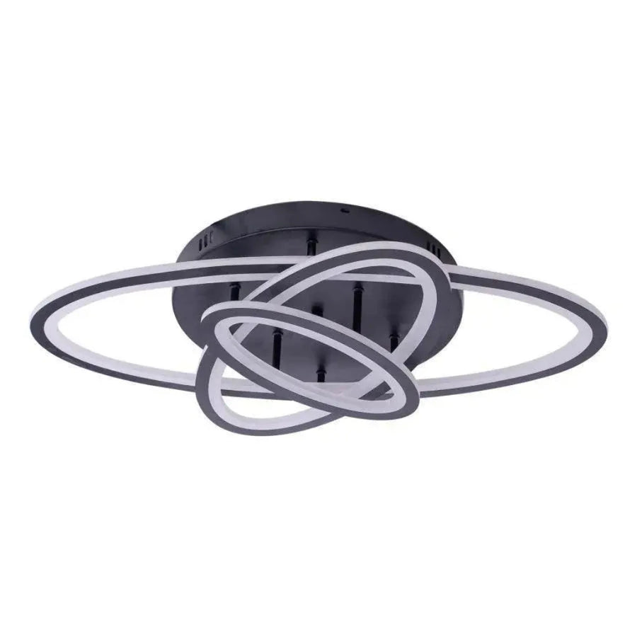 Lustre LED avec télécommande TIANA 83W, 3 Ellipse, Lumière Froide/Chaude/Neutre, Dimmable, Noir