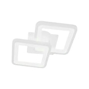 Lustre LED GIANI 26W, 2 Carrés, Lumière Froid/Chaud/Neutre, Blanc