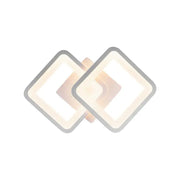 Lustre LED GIANI 26W, 2 Carrés, Lumière Froid/Chaud/Neutre, Blanc