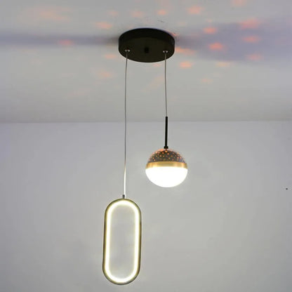 Lustre LED suspendu GILONA 42W, Lumière Froid/Chaud/Neutre, Noir