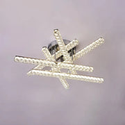 Lustre LED avec télécommande et cristal GRACIANA 168W, Linéaire, Lumière Froide/Chaude/Neutre, Gradable, Chrome Brillant