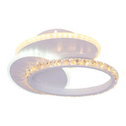 Lustre LED avec cristal HOLLANCE 24W, 3 éléments, Lumière Froid/Chaud/Neutre, Blanc