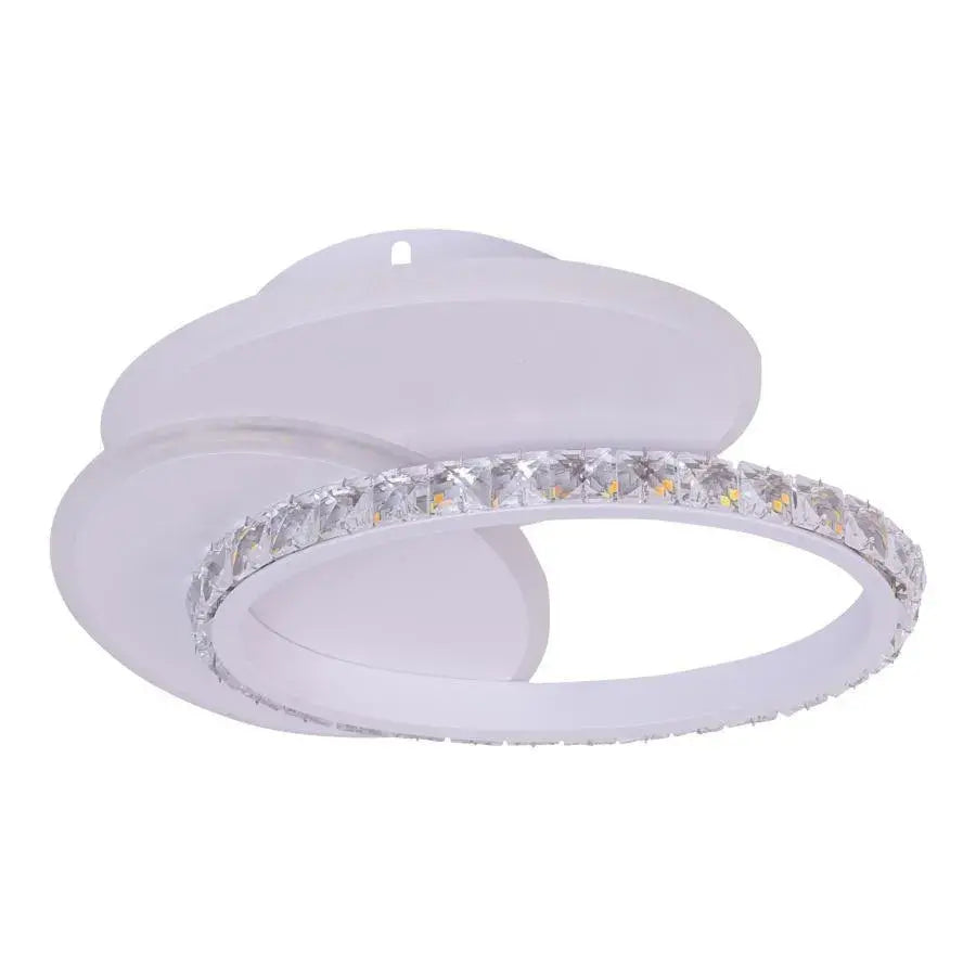Lustre LED avec cristal HOLLANCE 24W, 3 éléments, Lumière Froid/Chaud/Neutre, Blanc