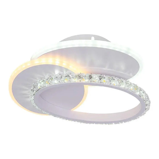 Plafonnier LED avec cristal HOLLANCE 24W, 3 éléments, Lumière Froid/Chaud/Neutre, Blanc