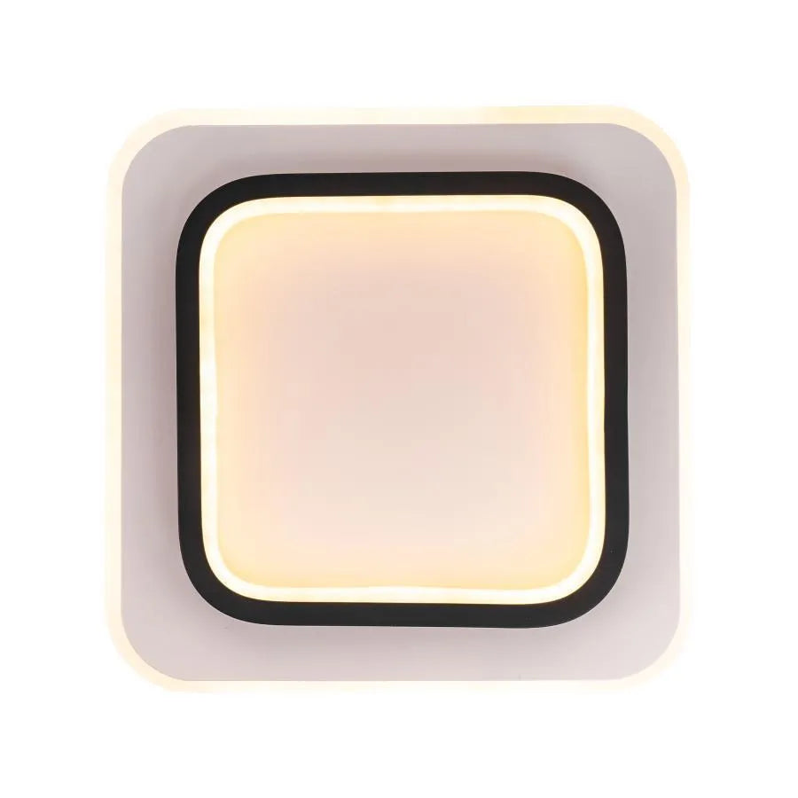 Lustre LED KHAI 20W, Lumière Froid/Chaud/Neutre, Noir Blanc