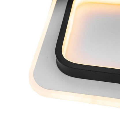 Lustre LED KHAI 20W, Lumière Froid/Chaud/Neutre, Noir Blanc