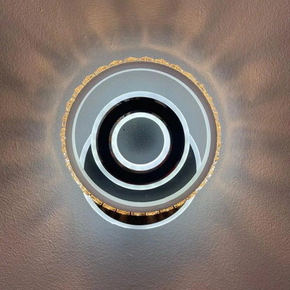 Lustre LED en cristal, Inara, 40 W, lumière froide/chaude/neutre, noir