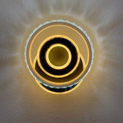 Lustre LED en cristal, Inara, 40 W, lumière froide/chaude/neutre, noir