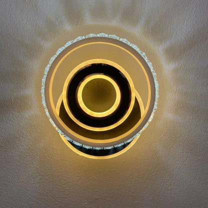 Lustre LED en cristal, Inara, 40 W, lumière froide/chaude/neutre, noir