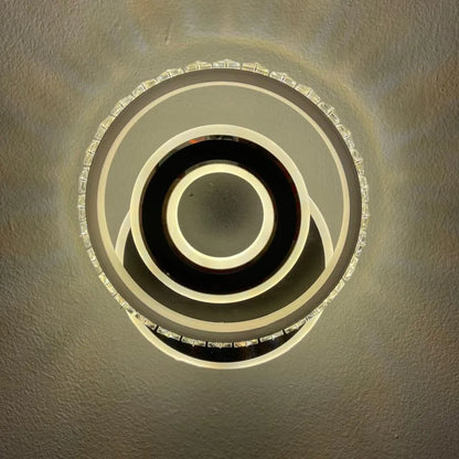 Lustre LED en cristal, Inara, 40 W, lumière froide/chaude/neutre, noir