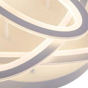 Lustre LED avec télécommande TIANA 83W, 3 Ellipses, Lumière Froide/Chaude/Neutre, Dimmable, Blanc