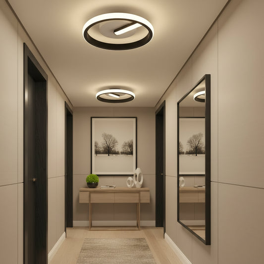 Lustre LED VICTORIA 19W, Rond, Lumière Froide/Chaude/Neutre, Noir, Blanc