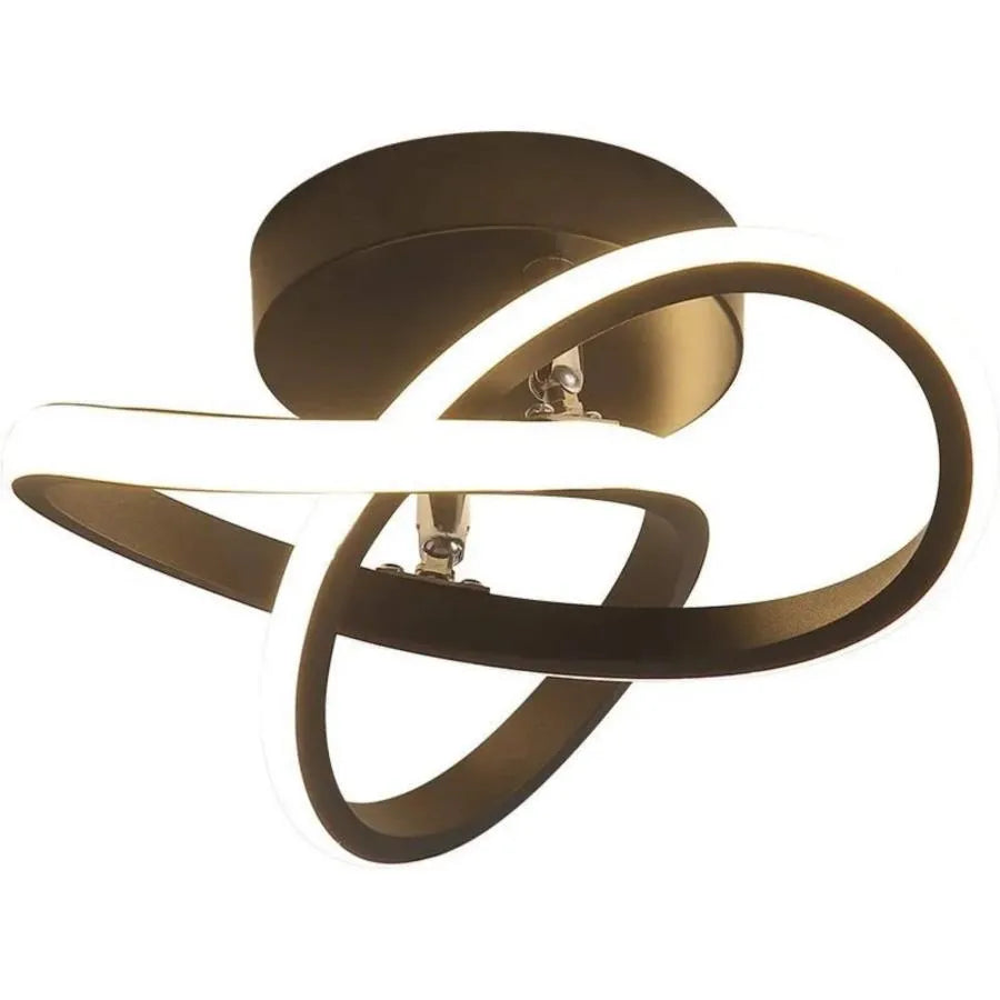 Lustre LED VERTEX Flow 24W, Diamètre 25cm, Lumière Froide/Chaude/Neutre, Noir