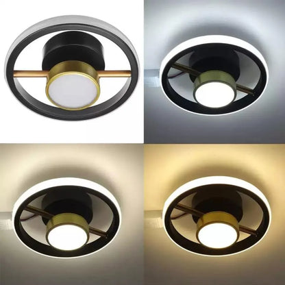 KEIKO Lustre LED 46W, Lumière Froide/Chaude/Neutre, Noir