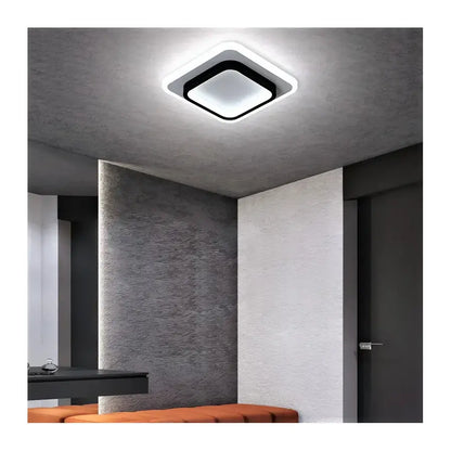 Lustre LED KHAI 20W, Lumière Froid/Chaud/Neutre, Noir Blanc