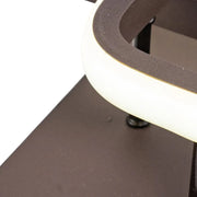 Lustre LED LILIA 24W, 2 Carrés, Lumière Froide/Chaude/Neutre, Marron