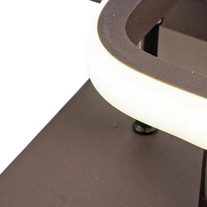 Lustre LED LILIA 24W, 2 Carrés, Lumière Froide/Chaude/Neutre, Marron