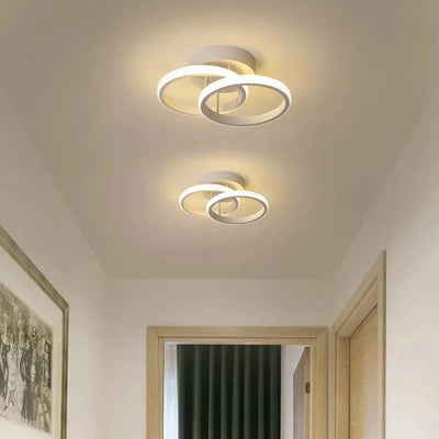 Lustre LED VERTEX CIRCULA 21W, 2 Cercles, Structure en Métal, Lumière Froide/Chaude/Neutre, Blanc