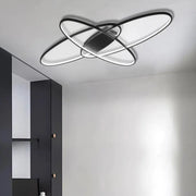 Lustre LED avec télécommande ORBITA 83W, 3 Éléments, Ovale, Lumière Froide/Chaude/Neutre, Dimmable, Noir