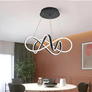 Lustre LED suspendu avec télécommande INFINITY HALO 69W, Lumière Froide/Chaude/Neutre, Dimmable, Noir, Hauteur Réglable