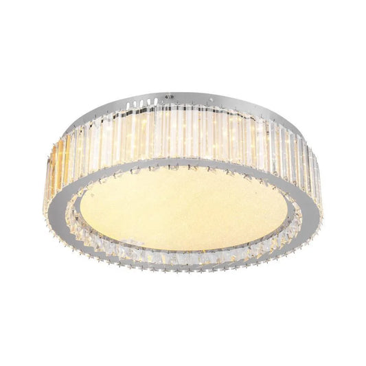 Lustre LED avec télécommande et cristal MADOX 60W, Lumière Froid/Chaud/Neutre, Dimmable, Argent