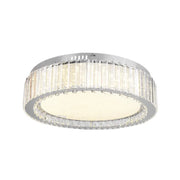 Lustre LED avec télécommande et cristal MADOX 60W, Lumière Froid/Chaud/Neutre, Dimmable, Argent