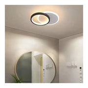 Lustre LED MARIO 24W, Lumière Froide/Chaude/Neutre Noir Blanc