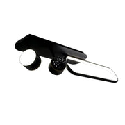 MEISSUN Lustre LED 44W, Linéaire, Lumière Froide/Chaude/Neutre, Noir