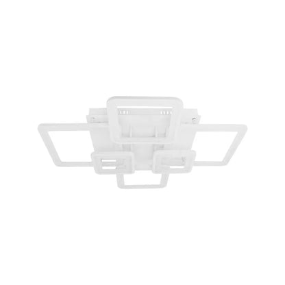 Lustre LED avec télécommande ELLA 119W, 6 carrés, Lumière Froide/Chaude/Neutre, Dimmable, Blanc