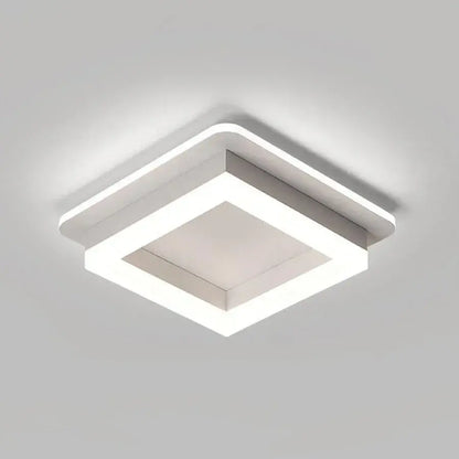 Lustre LED MODERNE 26W, Taille 19,5x19,5, Carré, Lumière Froide/Chaude/Neutre, Blanc