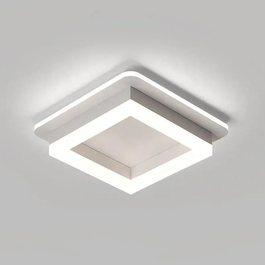 Lustre LED MODERNE 26W, Taille 19,5x19,5, Carré, Lumière Froide/Chaude/Neutre, Blanc