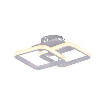 Lustre LED LILIA 20W, 2 Carrés, Lumière Froide/Chaude/Neutre, Blanc