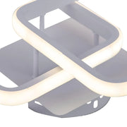 Lustre LED LILIA 20W, 2 Carrés, Lumière Froide/Chaude/Neutre, Blanc