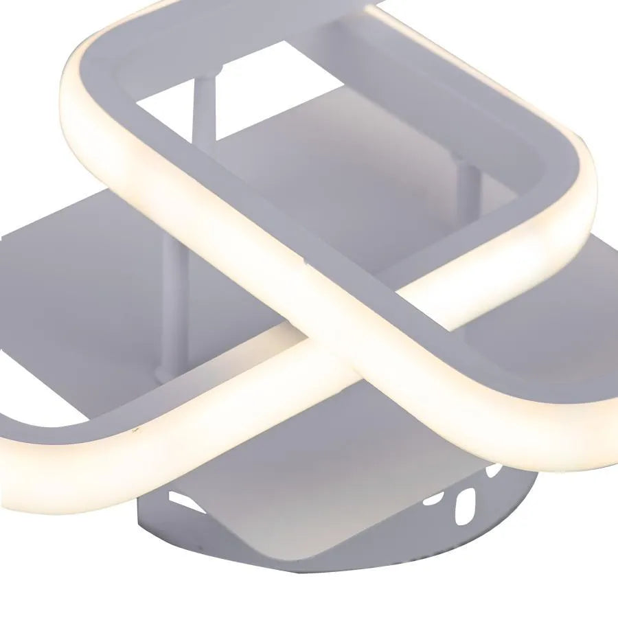 Lustre LED LILIA 20W, 2 Carrés, Lumière Froide/Chaude/Neutre, Blanc