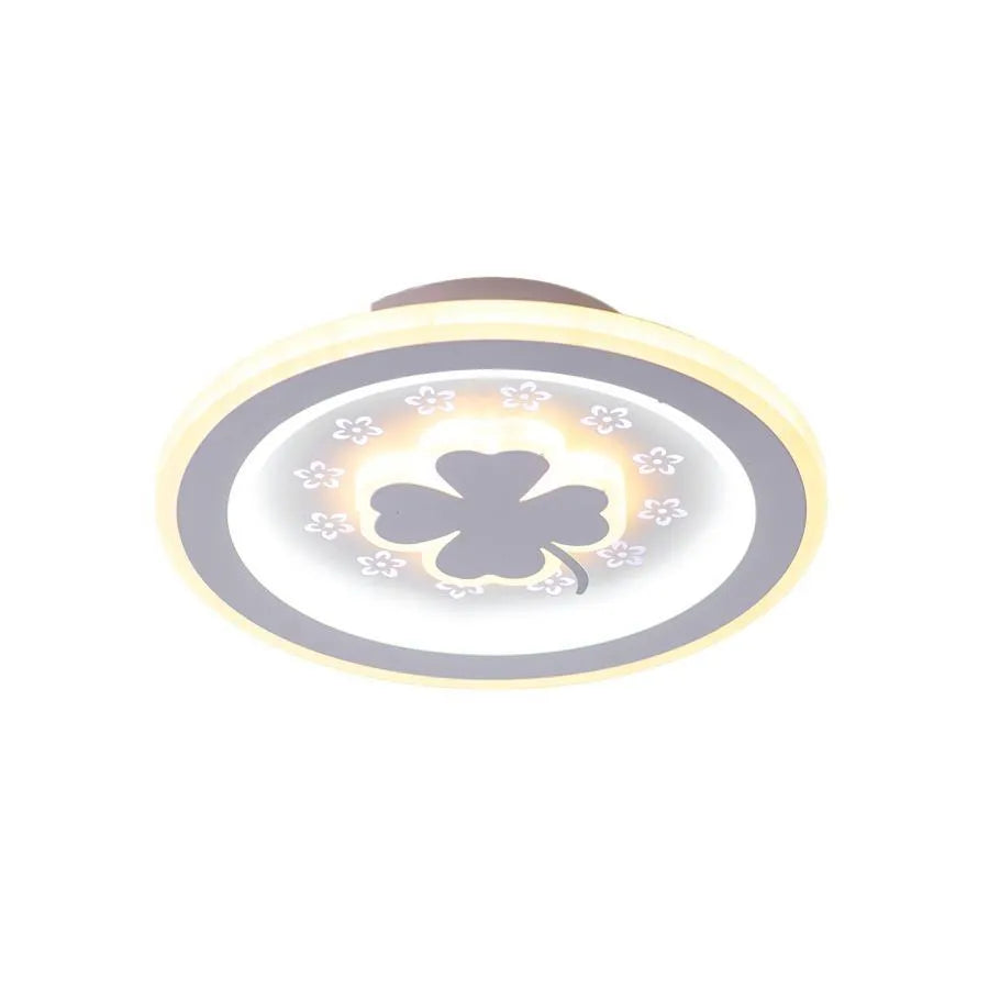 Lustre CLOVER LED RGB ROSE 24W, Lumière Froide/Chaude/Neutre, Blanc