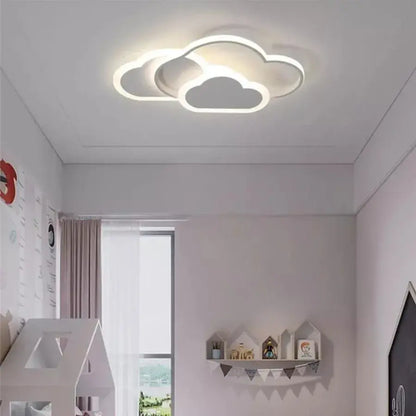 RIOKO Lustre LED 48W, 3 Nuages, Lumière Froide/Chaude/Neutre, Dimmable, Blanc