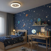 Lustre LED ROCKET 49W, Diamètre 49cm, Lumière Froide/Chaude/Neutre, Blanc Bleu