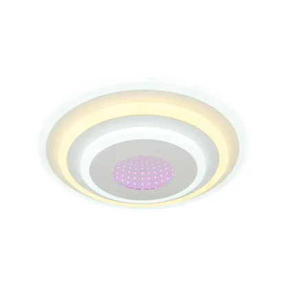 Lustre LED NIVARA 3D 20W, Diamètre 30cm, Lumière Froide/Chaude/Neutre, Blanc
