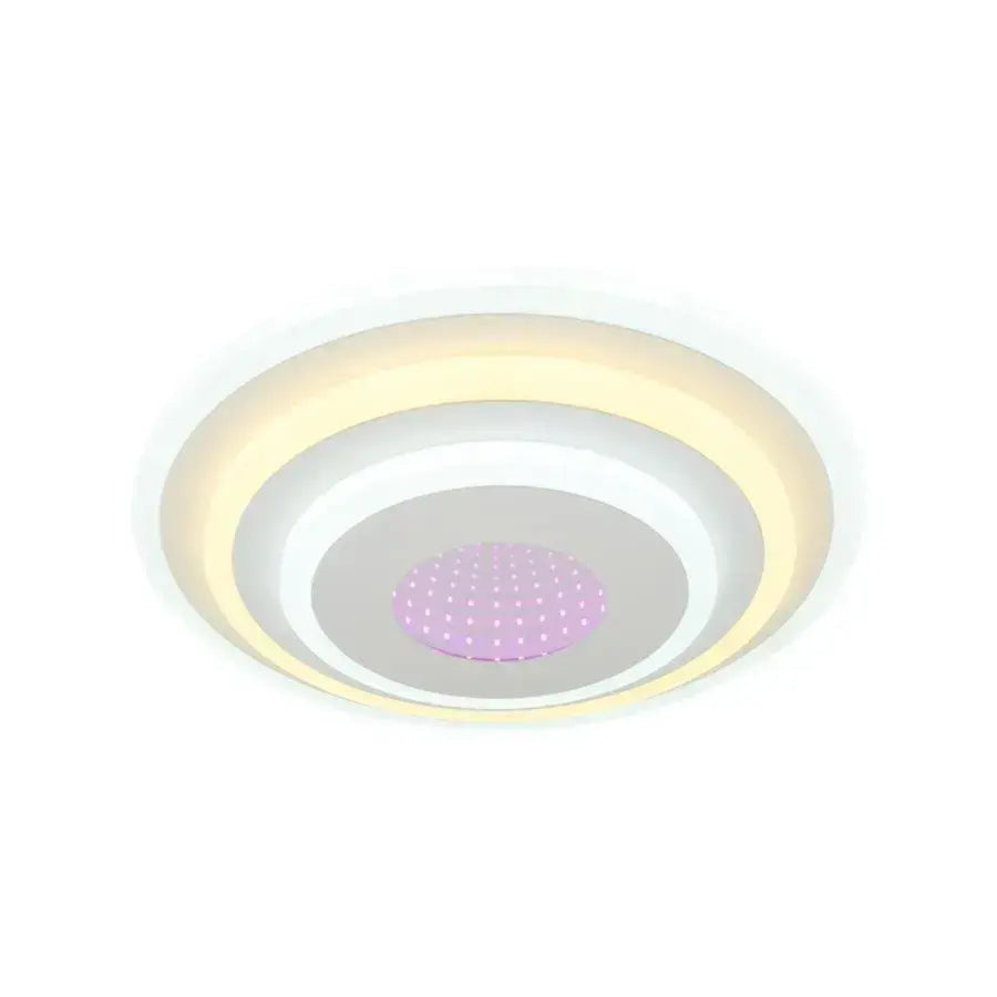 Lustre LED NIVARA 3D 20W, Diamètre 30cm, Lumière Froide/Chaude/Neutre, Blanc