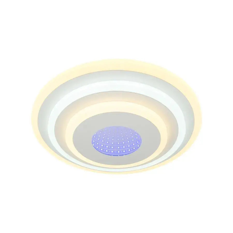 Lustre LED NIVARA 3D 20W, Diamètre 30cm, Lumière Froide/Chaude/Neutre, Blanc