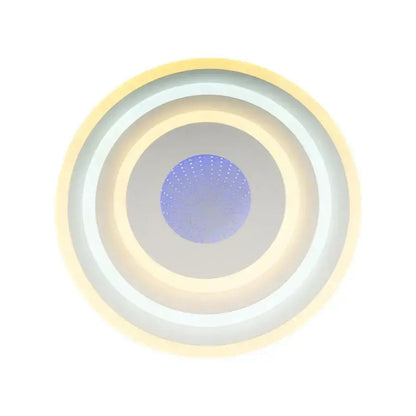 Lustre LED NIVARA 3D 20W, Diamètre 30cm, Lumière Froide/Chaude/Neutre, Blanc