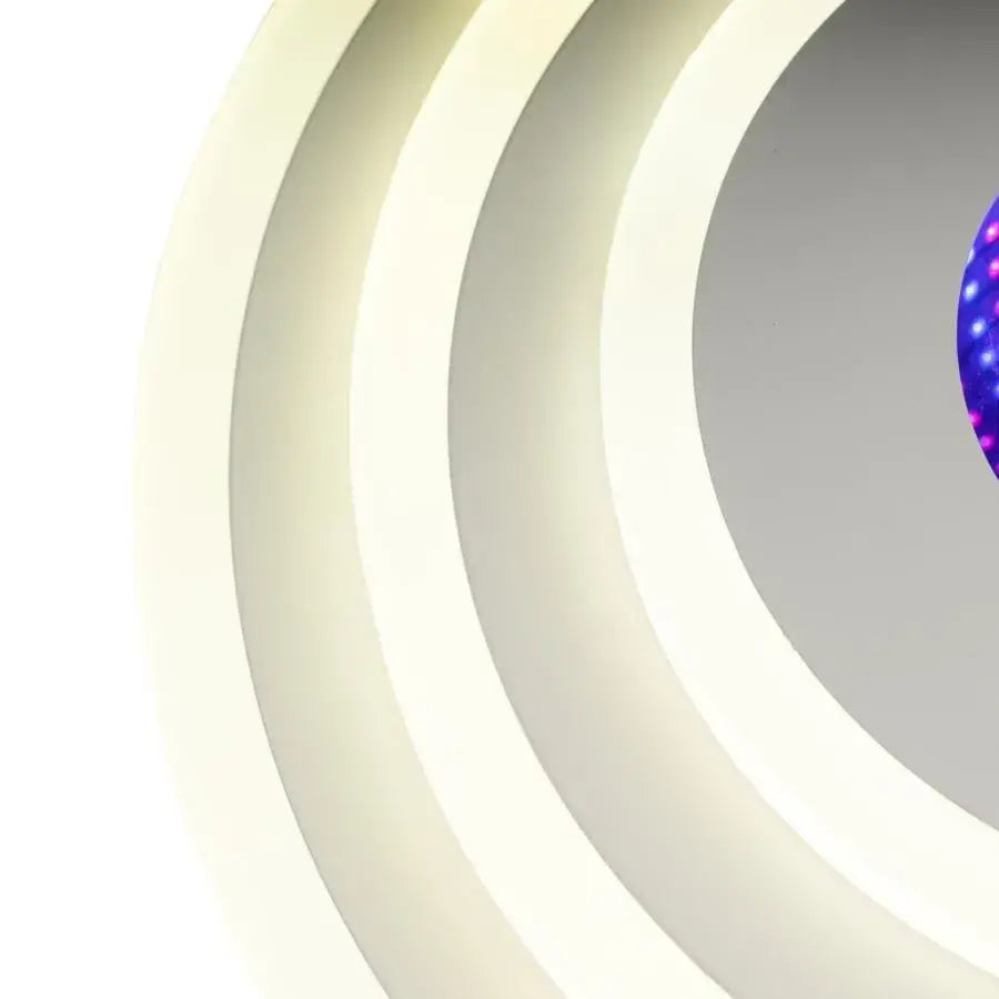 Lustre LED NIVARA 3D 20W, Diamètre 30cm, Lumière Froide/Chaude/Neutre, Blanc