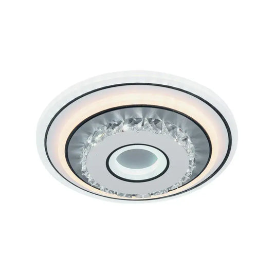 Lustre LED en cristal SERILDA 40W, Diamètre 20cm, Lumière Froide/Chaude/Neutre, Blanc